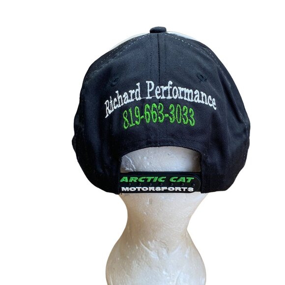 Arctic Cat Hat Cap Snapback Embroidered Logo Green Black - Picture 5 of 8
